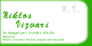 miklos vizvari business card